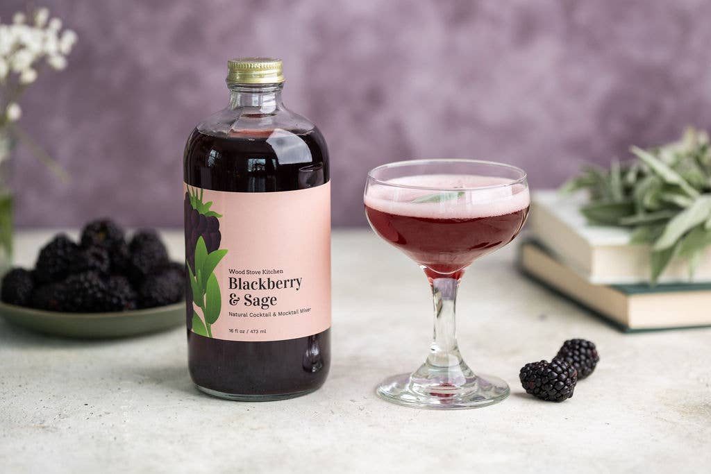 Blackberry & Sage Cocktail and Mocktail Mixer, 16 fl oz