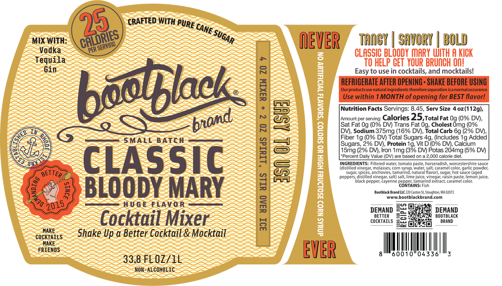 Classic Bloody Mary Cocktail/Mocktail Mixer - 1L