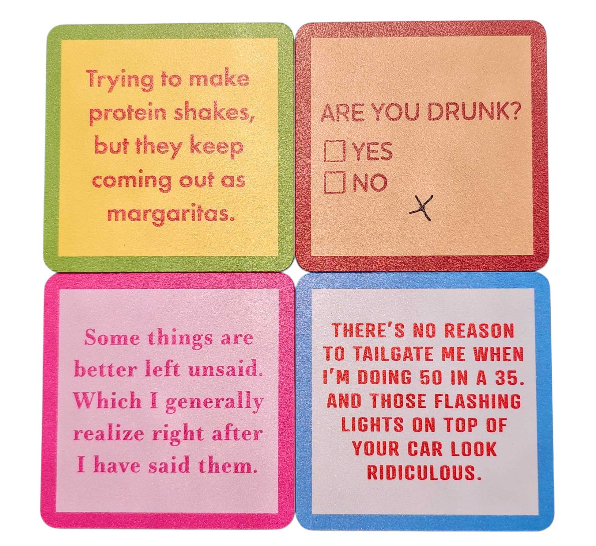 Drinks On Me Coasters - 12 Styles