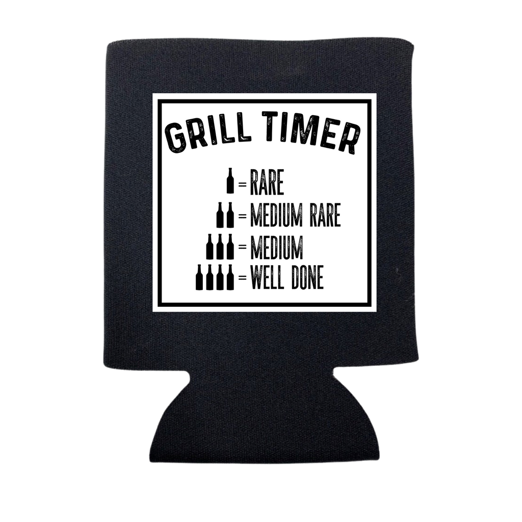 GRILL TIMER - CAN KOOZIE Charcoal Slim / Regular