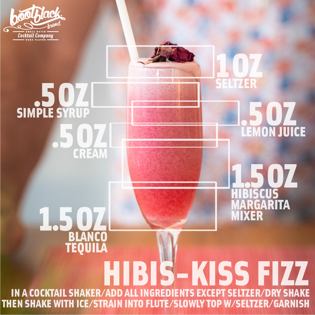 Hibiscus Margarita Cocktail/Mocktail Mixer - 750ML