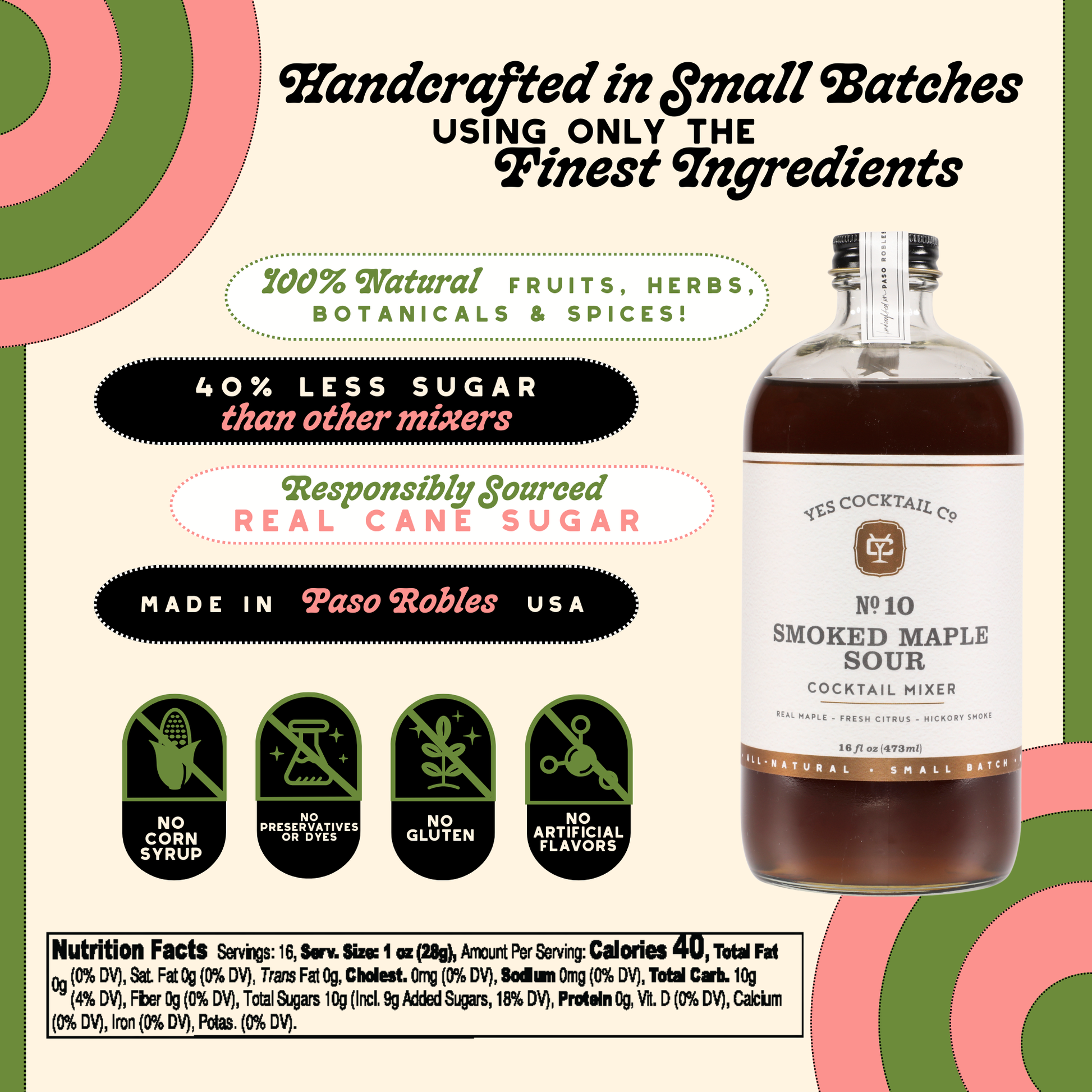 Smoked Maple Sour Cocktail Mixer